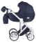 Коляска 2 в 1 Adamex Luciano jeans Q5 темно-синій