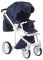 Коляска 2 в 1 Adamex Luciano jeans Q5 темно-синій