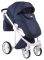 Коляска 2 в 1 Adamex Luciano jeans Q5 темно-синій
