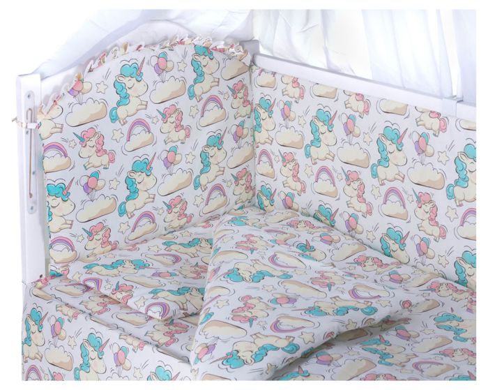 Детская постель Babyroom Comfort-08 unicorn белый (единороги)