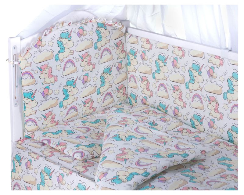 Детская постель Babyroom Comfort-08 unicorn белый (единороги)