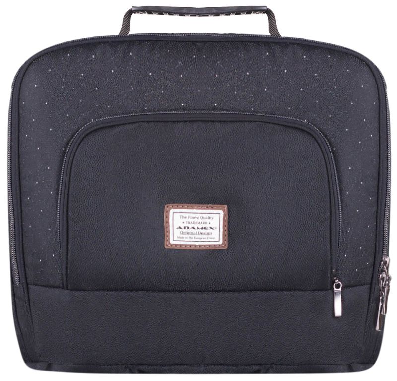 Коляска 2 в 1 Adamex Luciano Polar (Graphite) Y86 черный - черный в точку (хром рама)