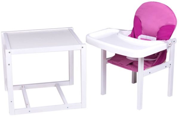 Стульчик- трансформер Babyroom Пони-240 белый пластиковая столешница  малина-розовый Стульчик- трансформер Babyroom Пони-240 белый пластиковая столешница  малина-розовый