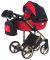 Коляска 2 в 1 Adamex Luciano Polar (Gold) Y804 красный (кожа) - черный