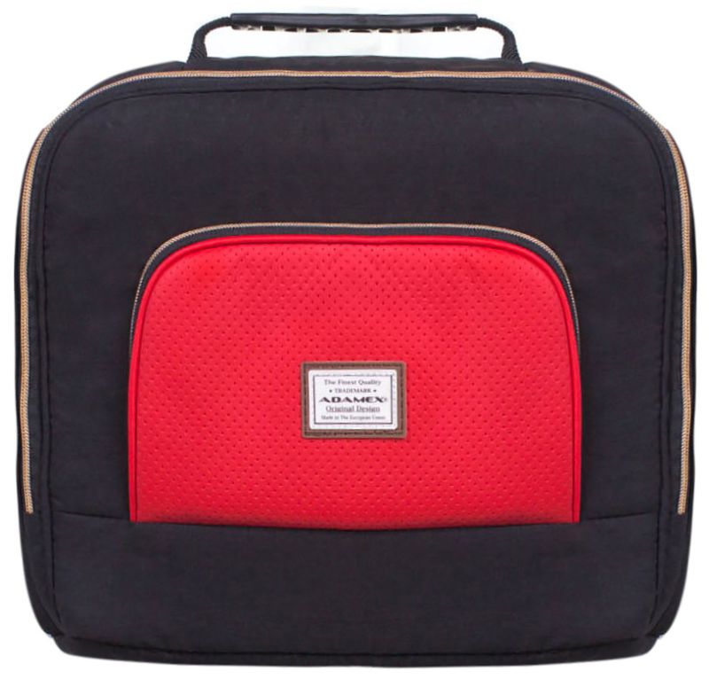Коляска 2 в 1 Adamex Luciano Polar (Gold) Y804 красный (кожа) - черный