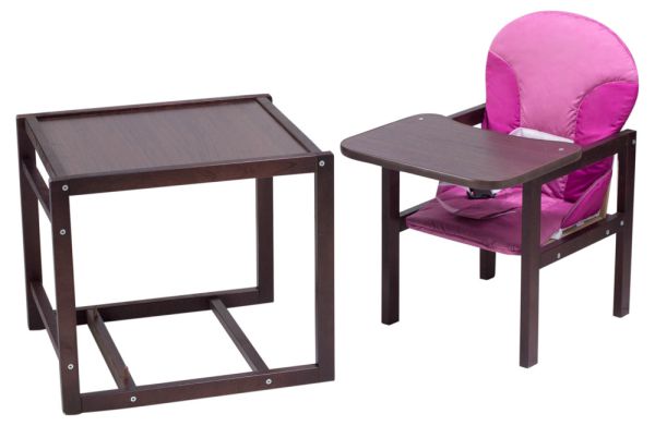 Стільчик-трансформер Babyroom Карапуз-120 тонований МДФ стільниця малина-рожевий