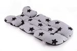 Матрац в коляску та автокрісло Cottonmoose Air 828/29/101 black star cotton jersey siatka czarna (сірий (чорні)