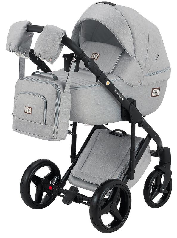 Коляска 2 в 1 Adamex Luciano Q1-CZ світло-сірий