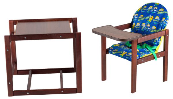 Стільчик-трансформер Наталка Зайчик люкс темний синій (big minions)