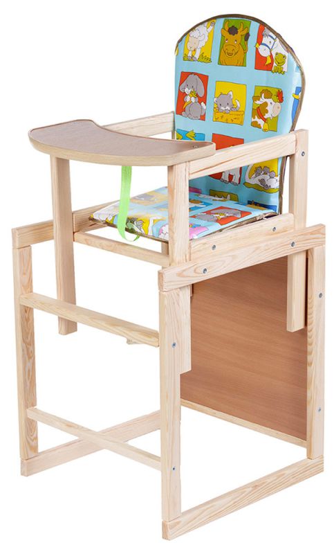 Стільчик-трансформер Наталка Зайчик-01 економ блакитний (тварини у квадратах)