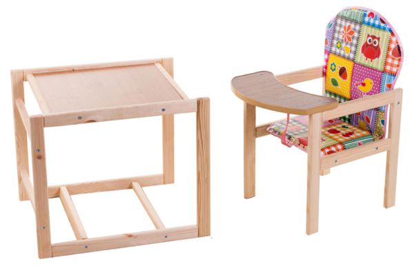 Стільчик-трансформер Наталка Зайчик-01 економ різнокольоровий (сова та курча)