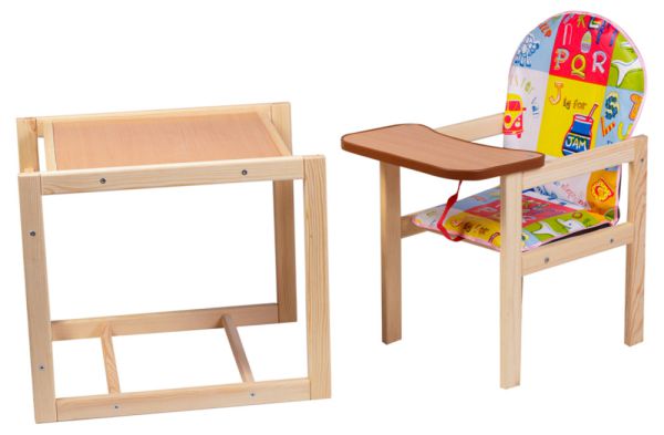 Стільчик-трансформер Наталка Зайчик-01 економ різнокольоровий (азбука)