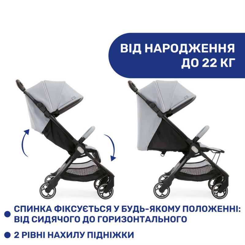 Прогулочная коляска Chicco WE Cool Grey