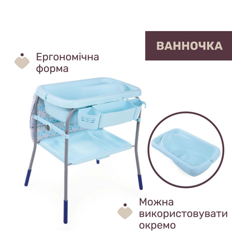 Столик для сповивання Chicco з ванною Cuddle & Bubble Ocean
