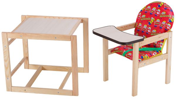 Стільчик-трансформер Наталка Зайчик люкс eko червоний (minions)