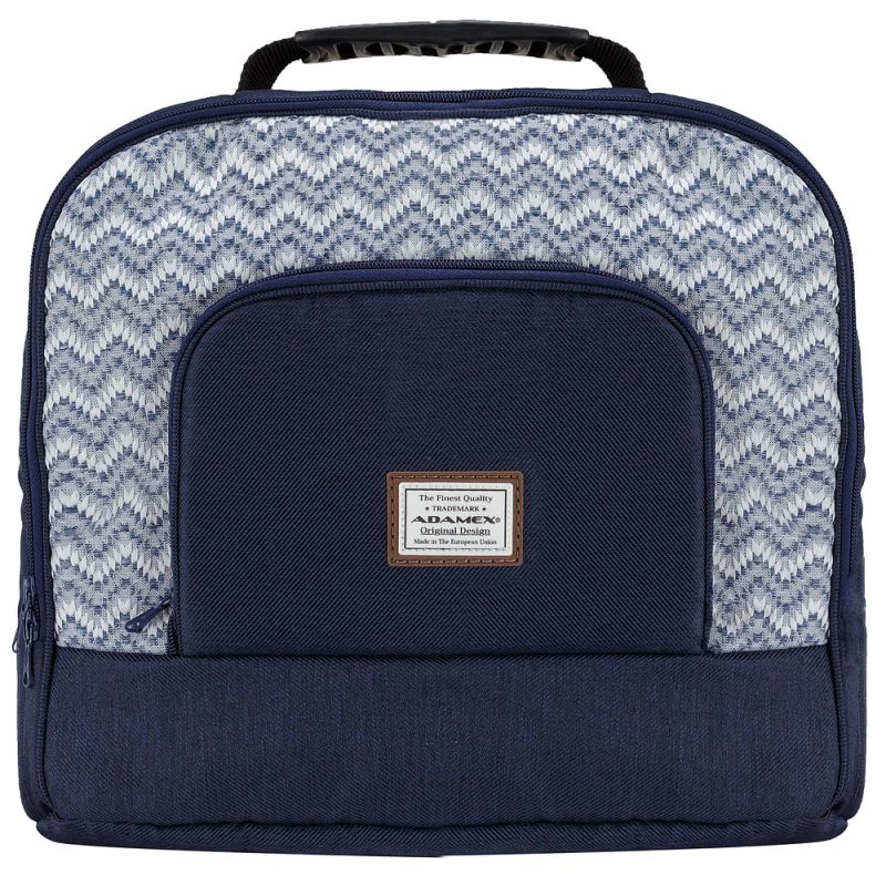 Коляска 2 в 1 Adamex Luciano jeans Q203 синій (зигзаг)