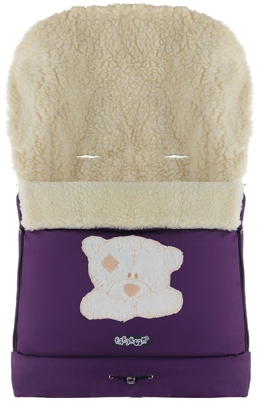 Зимний конверт Babyroom №20 с удлинением  фиолетовый (мордочка мишки штопаная)