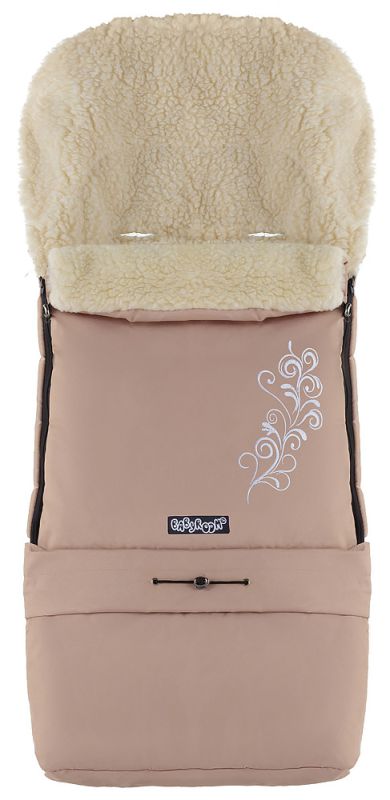 Зимовий конверт Babyroom №20 з подовженням капучіно з візерунком