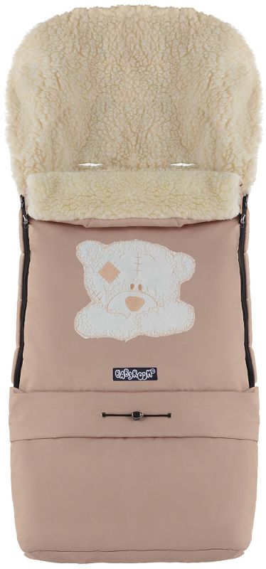 Зимовий конверт Babyroom №20 з подовженням капучино (мордочка ведмедика штопана)