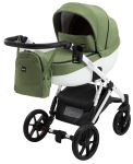 Коляска 2 в 1 Bair Next White Soft 71 зеленый