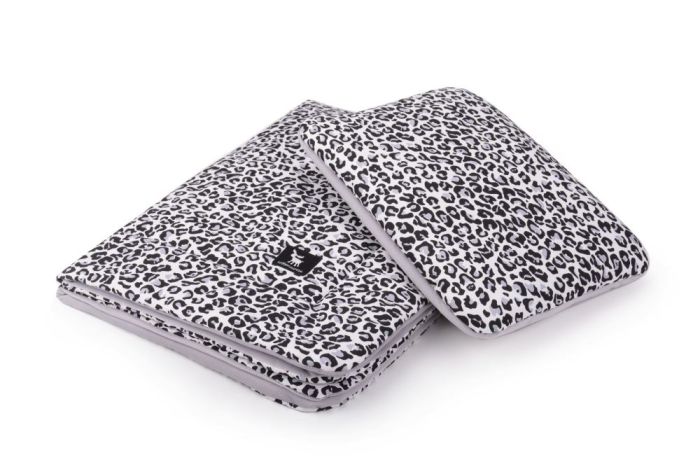 Плед із подушкою Cottonmoose Cotton Velvet 408/153/117 pantera gray cotton velvet gray (сірий леопардовий з кремовим (оксамит))
