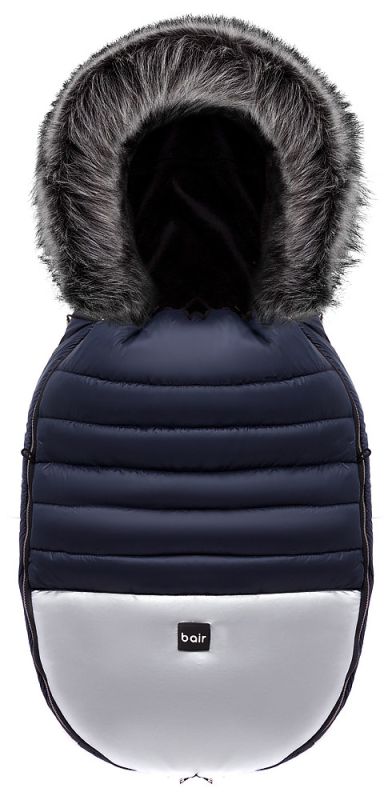Зимовий конверт Bair Polar premium темно-синій – срібло шкіра