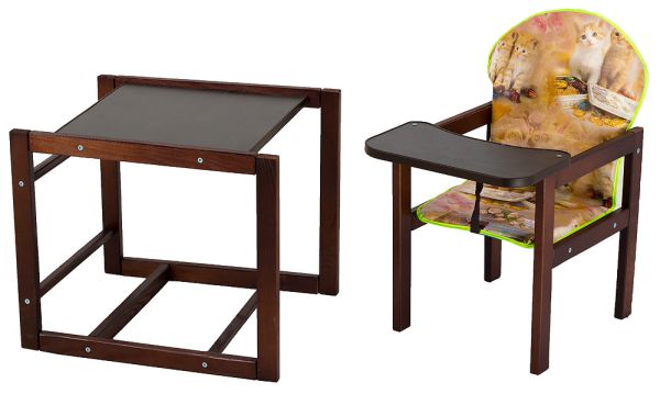 Стільчик-трансформер Наталка Зайчик-22 темний бежевий (кошенята)