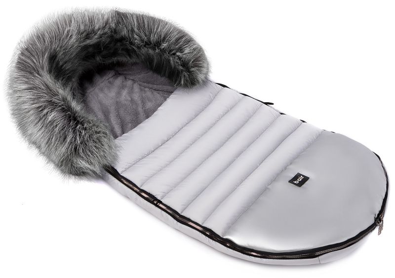 Зимовий конверт Bair Polar premium сірий - срібло шкіра