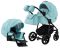 Коляска 2 в 1 Adamex Hybryd Plus кожа 100% BR335 голубой