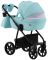 Коляска 2 в 1 Adamex Hybryd Plus кожа 100% BR335 голубой