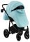 Коляска 2 в 1 Adamex Hybryd Plus кожа 100% BR335 голубой