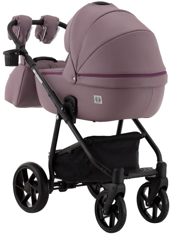 Коляска 2 в 1 Adamex Hybryd Plus шкіра 100% BR332 бузковий
