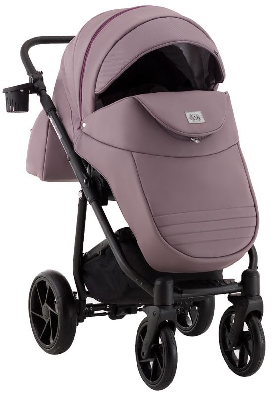 Коляска 2 в 1 Adamex Hybryd Plus шкіра 100% BR332 бузковий
