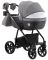 Коляска 2 в 1 Adamex Hybryd Plus BR240 графит - черная кожа (выдавленная точка)