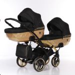 Коляска для двійні Junama Mirror Satin Duo Slim 03