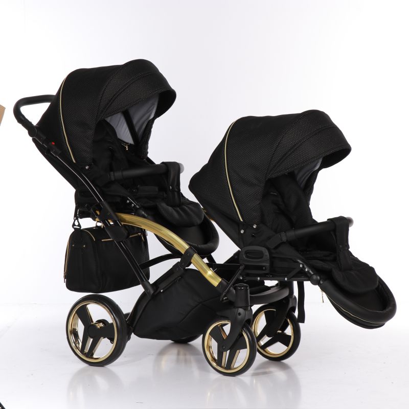 Коляска для двойни Junama Mirror Satin Duo Slim 03
