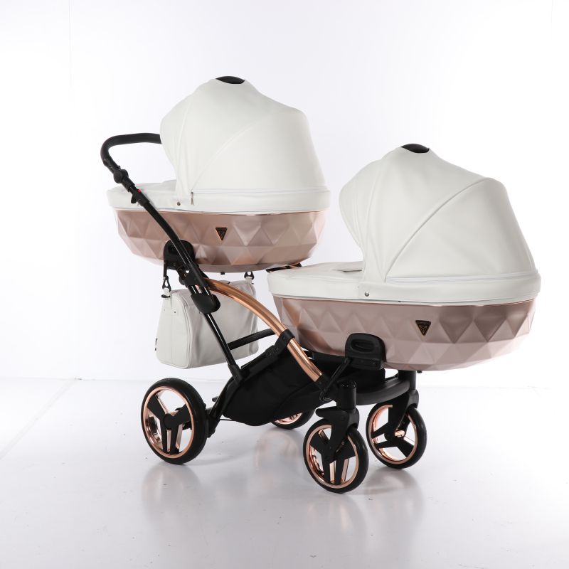 Коляска для двійні Junama Mirror Satin Duo Slim 05