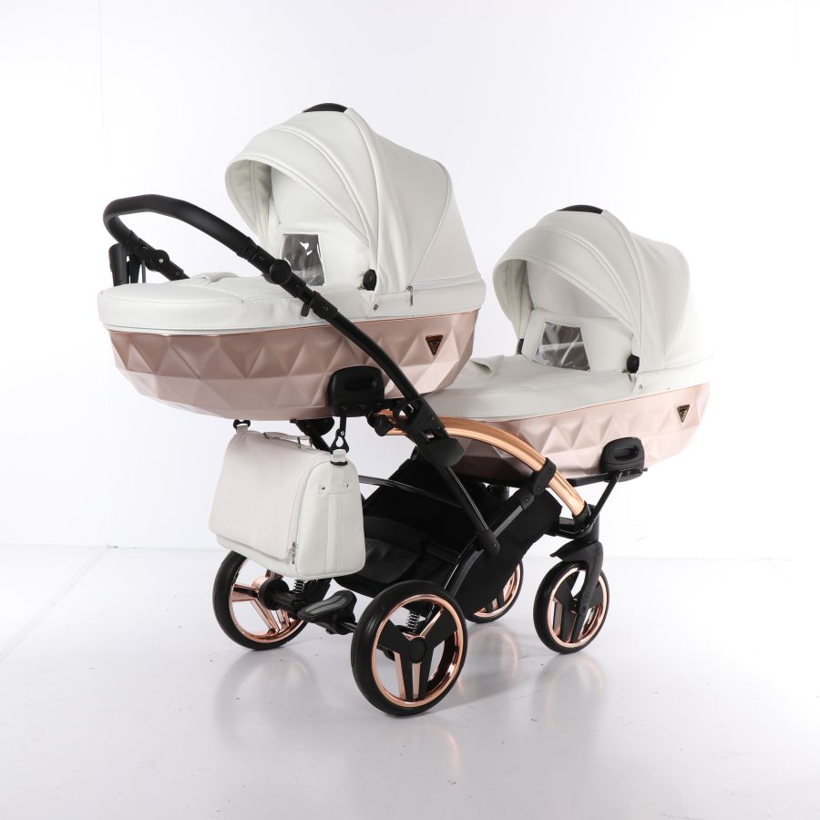 Коляска для двійні Junama Mirror Satin Duo Slim 05