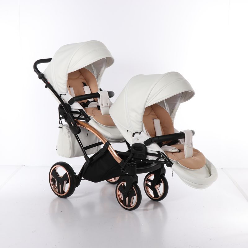 Коляска для двійні Junama Mirror Satin Duo Slim 05