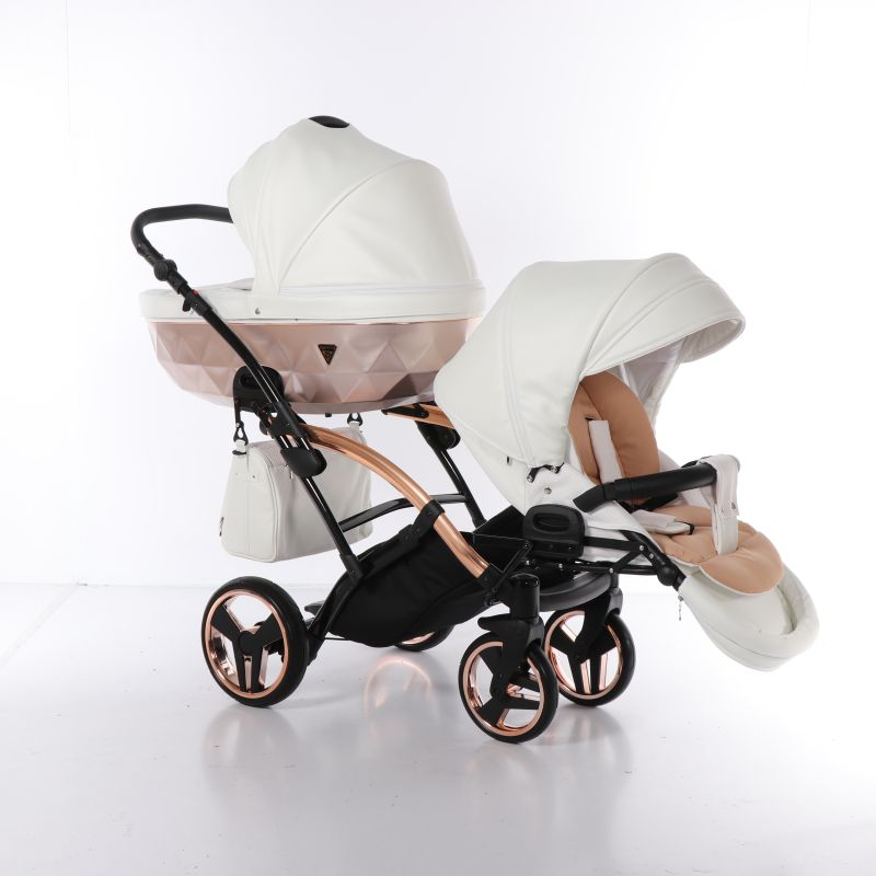 Коляска для двійні Junama Mirror Satin Duo Slim 05