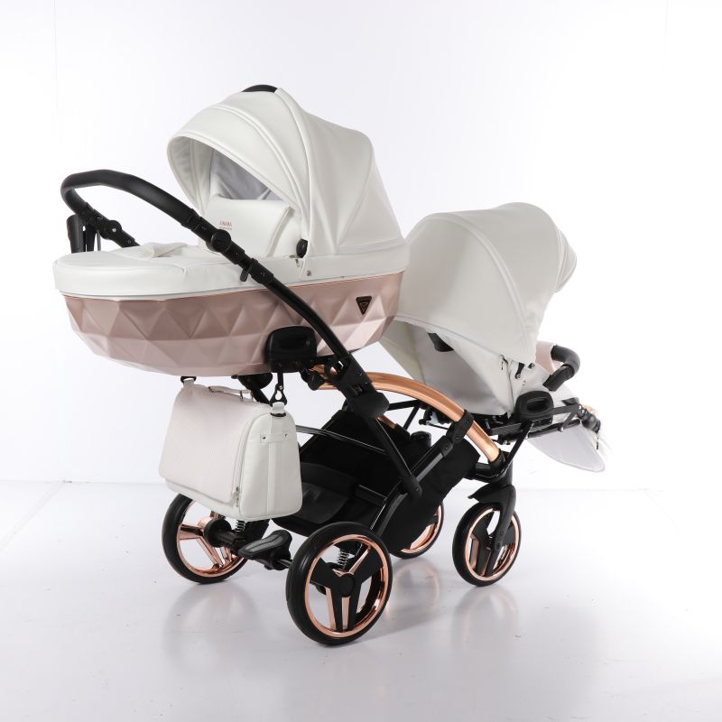 Коляска для двійні Junama Mirror Satin Duo Slim 05
