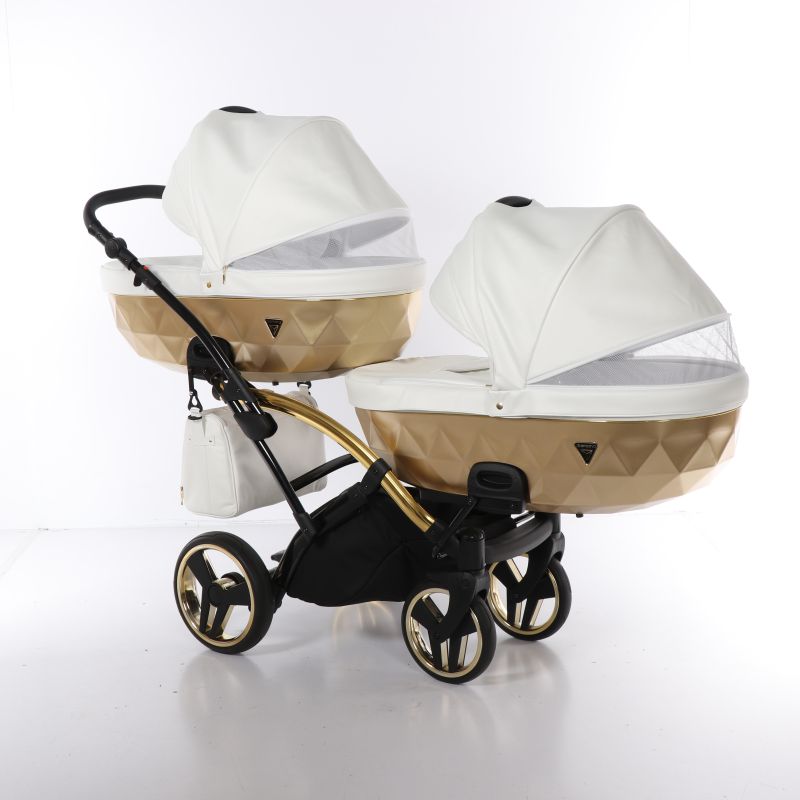 Коляска для двійні Junama Mirror Satin Duo Slim 06