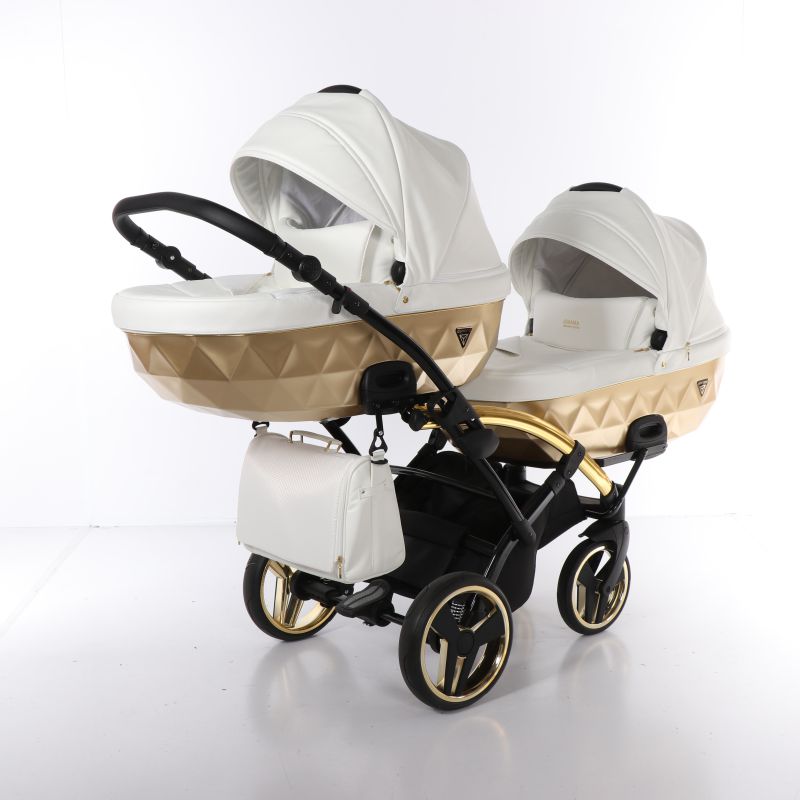 Коляска для двійні Junama Mirror Satin Duo Slim 06