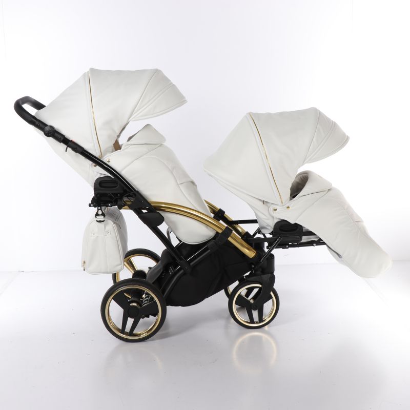 Коляска для двійні Junama Mirror Satin Duo Slim 06