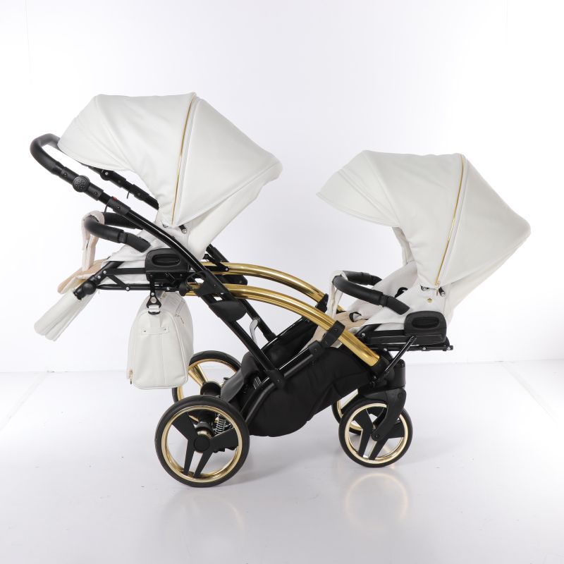 Коляска для двійні Junama Mirror Satin Duo Slim 06