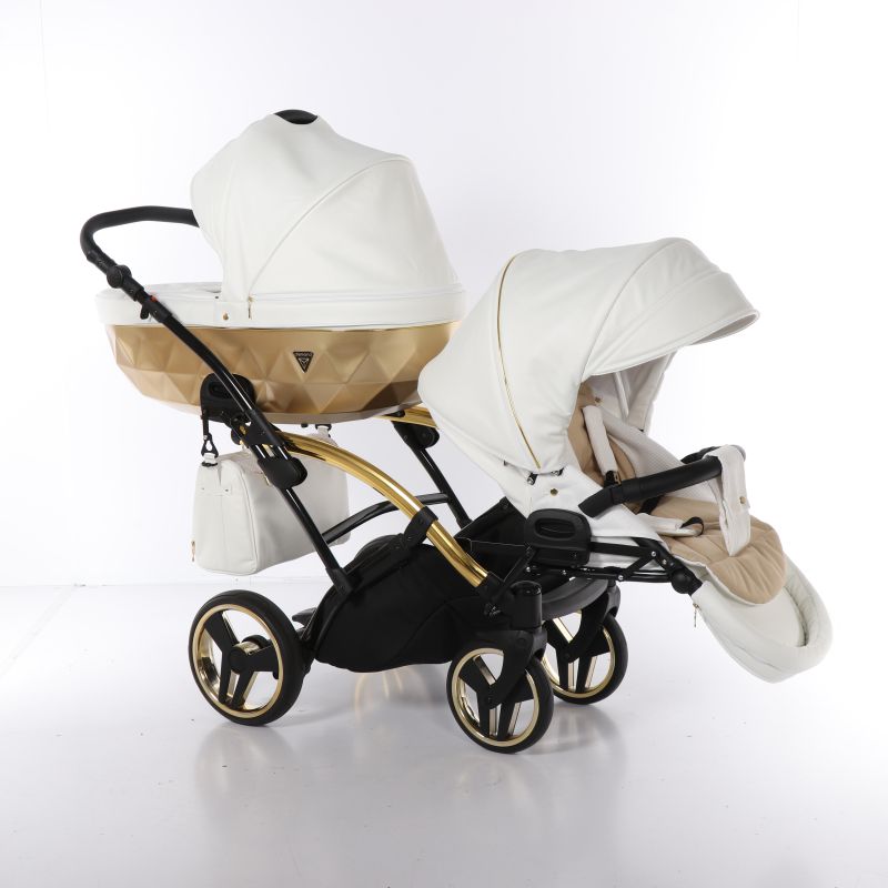 Коляска для двійні Junama Mirror Satin Duo Slim 06