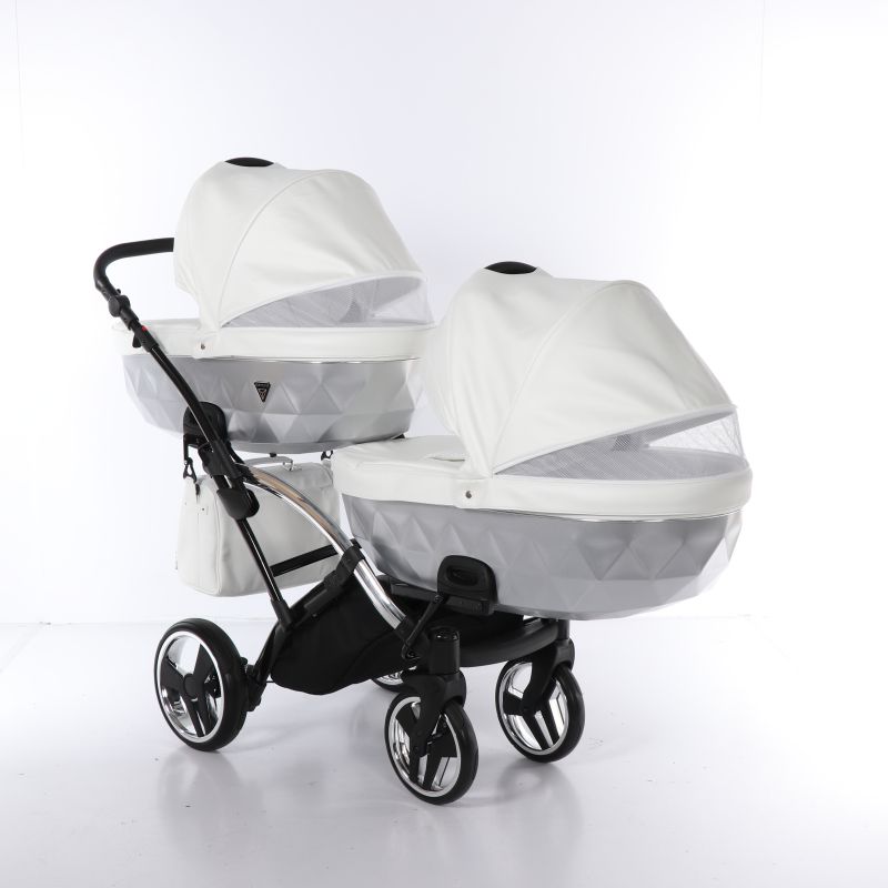 Коляска для двойни Junama Mirror Satin Duo Slim 04