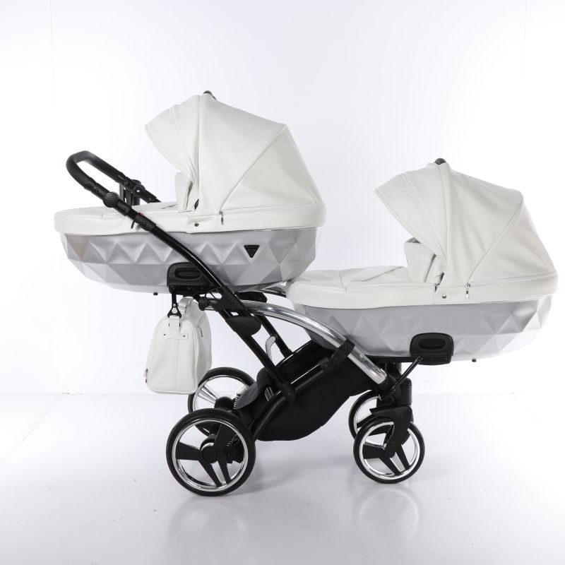 Коляска для двойни Junama Mirror Satin Duo Slim 04