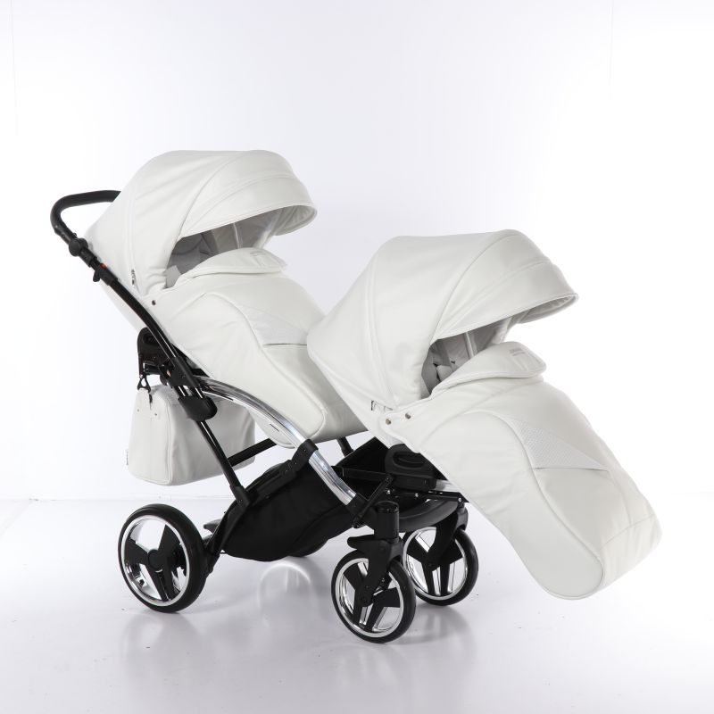 Коляска для двойни Junama Mirror Satin Duo Slim 04