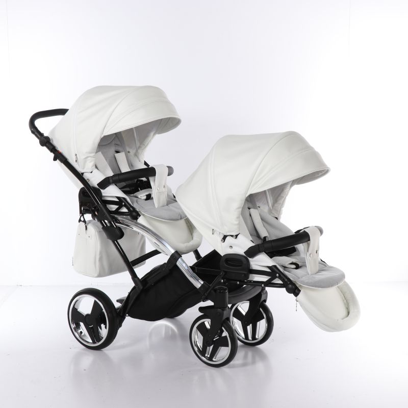 Коляска для двойни Junama Mirror Satin Duo Slim 04